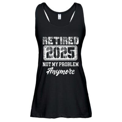 Vintage Retired 2025 Not My Problem Anymore Dad Ladies Essential Flowy Tank