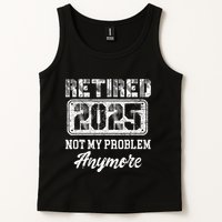 Vintage Retired 2025 Not My Problem Anymore Dad Tank Top