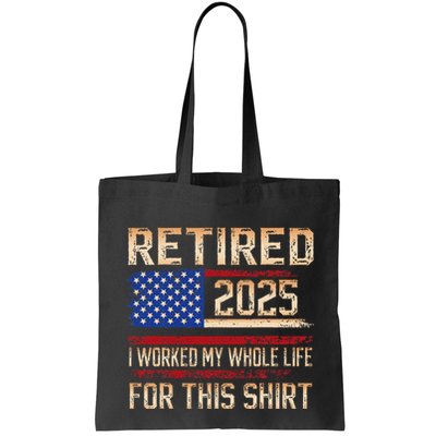 Vintage Retired 2025 Retirement American Flag Not My Problem Gifts Bag