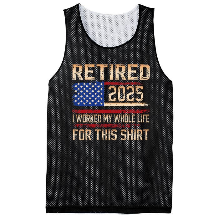 Vintage Retired 2025 Retirement American Flag Not My Problem Gifts Mesh Reversible Basketball Jersey Tank