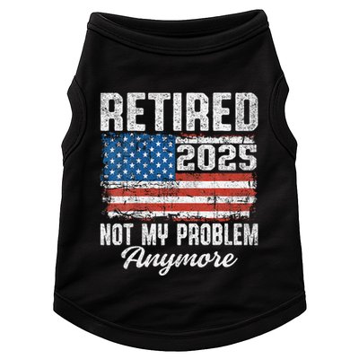 Vintage Retired 2025 Not My Problem Anymore American Flag Doggie Tank
