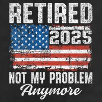 Vintage Retired 2025 Not My Problem Anymore American Flag Tumbler
