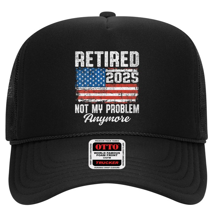 Vintage Retired 2025 Not My Problem Anymore American Flag Hat