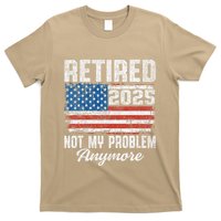 Vintage Retired 2025 Not My Problem Anymore American Flag T-Shirt