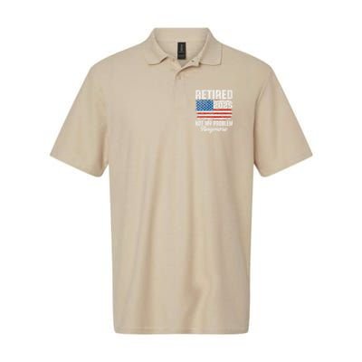 Vintage Retired 2025 Not My Problem Anymore American Flag Polo