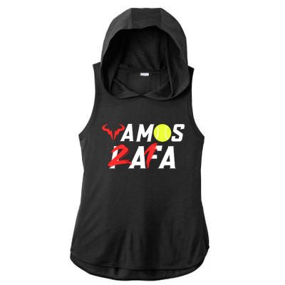 Vamos Rafa 21 Rafael Nadal Tennis Lover Ladies PosiCharge Tri-Blend Wicking Draft Hoodie Tank