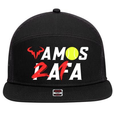 Vamos Rafa 21 Rafael Nadal Tennis Lover 7 Panel Mesh Trucker Snapback Hat