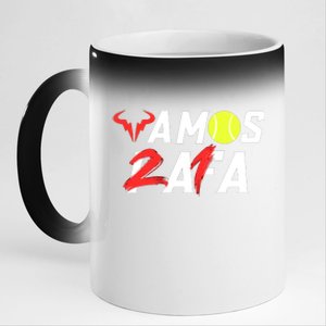 Vamos Rafa 21 Rafael Nadal Tennis Lover 11oz Black Color Changing Mug