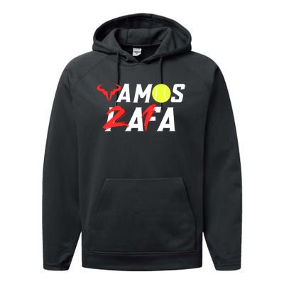 Vamos Rafa 21 Rafael Nadal Tennis Lover Performance Fleece Hoodie