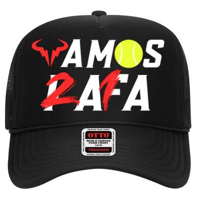 Vamos Rafa 21 Rafael Nadal Tennis Lover High Crown Mesh Back Trucker Hat