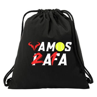 Vamos Rafa 21 Rafael Nadal Tennis Lover Drawstring Bag