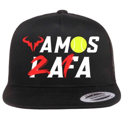 Vamos Rafa 21 Rafael Nadal Tennis Lover Flat Bill Trucker Hat