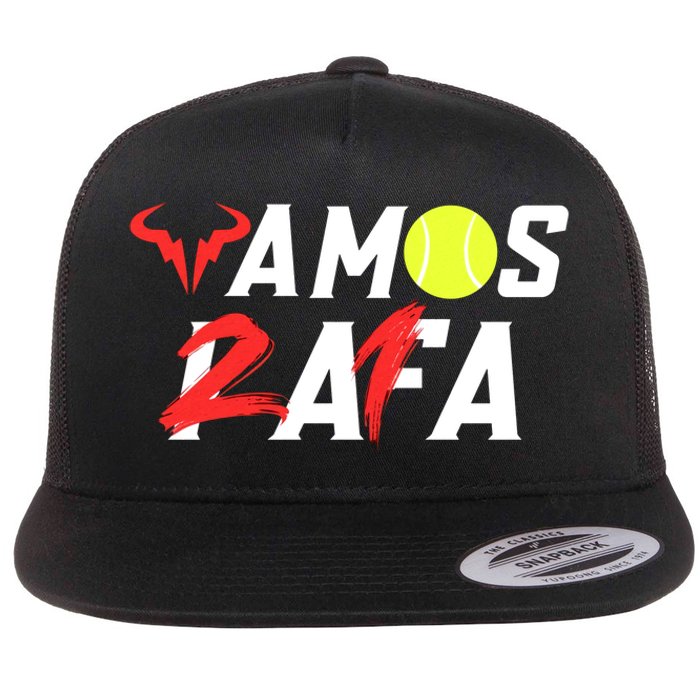 Vamos Rafa 21 Rafael Nadal Tennis Lover Flat Bill Trucker Hat