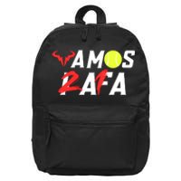 Vamos Rafa 21 Rafael Nadal Tennis Lover 16 in Basic Backpack