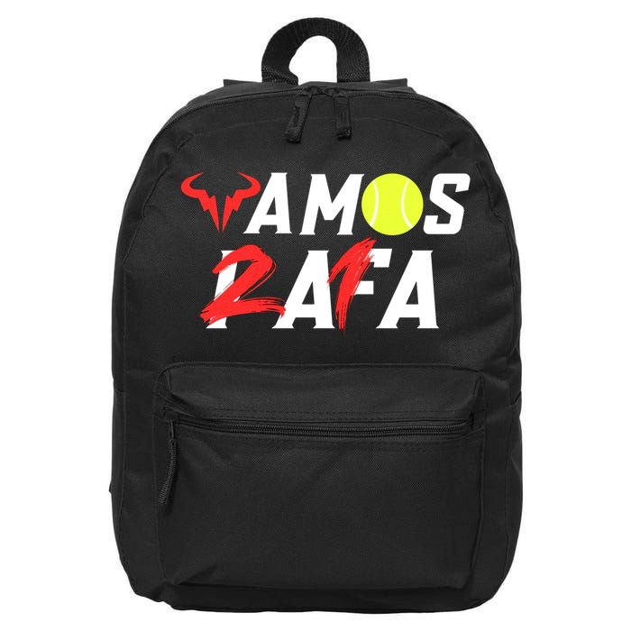 Vamos Rafa 21 Rafael Nadal Tennis Lover 16 in Basic Backpack