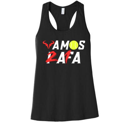 Vamos Rafa 21 Rafael Nadal Tennis Lover Women's Racerback Tank