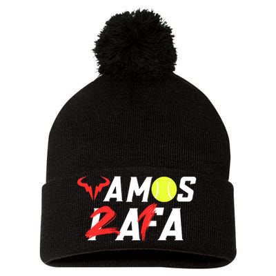 Vamos Rafa 21 Rafael Nadal Tennis Lover Pom Pom 12in Knit Beanie