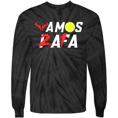 Vamos Rafa 21 Rafael Nadal Tennis Lover Tie-Dye Long Sleeve Shirt