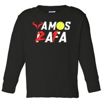 Vamos Rafa 21 Rafael Nadal Tennis Lover Toddler Long Sleeve Shirt