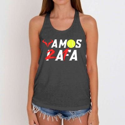 Vamos Rafa 21 Rafael Nadal Tennis Lover Women's Knotted Racerback Tank