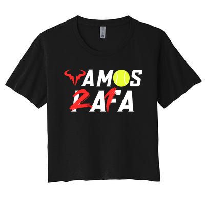 Vamos Rafa 21 Rafael Nadal Tennis Lover Women's Crop Top Tee