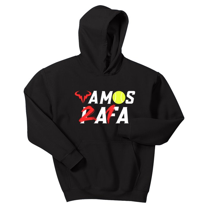 Vamos Rafa 21 Rafael Nadal Tennis Lover Kids Hoodie