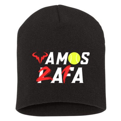 Vamos Rafa 21 Rafael Nadal Tennis Lover Short Acrylic Beanie