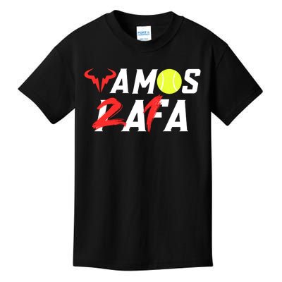 Vamos Rafa 21 Rafael Nadal Tennis Lover Kids T-Shirt