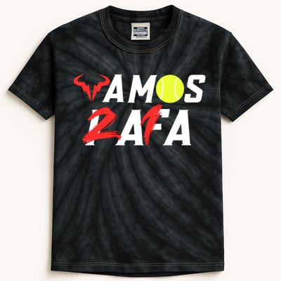 Vamos Rafa 21 Rafael Nadal Tennis Lover Kids Tie-Dye T-Shirt