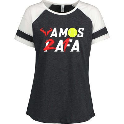 Vamos Rafa 21 Rafael Nadal Tennis Lover Enza Ladies Jersey Colorblock Tee