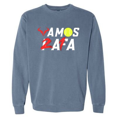 Vamos Rafa 21 Rafael Nadal Tennis Lover Garment-Dyed Sweatshirt