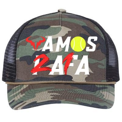 Vamos Rafa 21 Rafael Nadal Tennis Lover Retro Rope Trucker Hat Cap