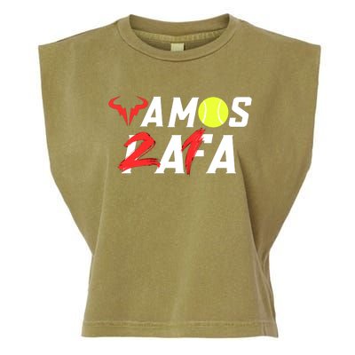 Vamos Rafa 21 Rafael Nadal Tennis Lover Garment-Dyed Women's Muscle Tee