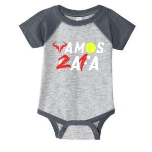 Vamos Rafa 21 Rafael Nadal Tennis Lover Infant Baby Jersey Bodysuit