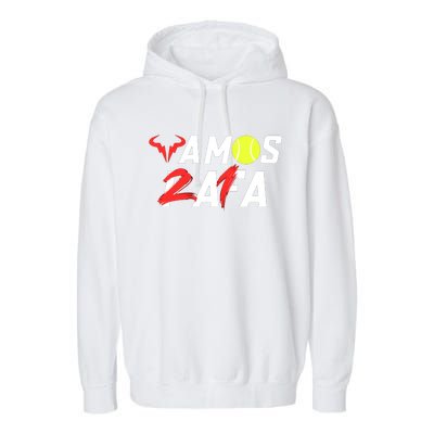 Vamos Rafa 21 Rafael Nadal Tennis Lover Garment-Dyed Fleece Hoodie