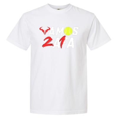 Vamos Rafa 21 Rafael Nadal Tennis Lover Garment-Dyed Heavyweight T-Shirt