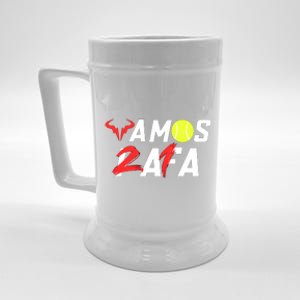 Vamos Rafa 21 Rafael Nadal Tennis Lover Beer Stein