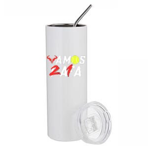 Vamos Rafa 21 Rafael Nadal Tennis Lover Stainless Steel Tumbler