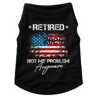 Vintage Retired 2025 Not My Problem Anymore American Flag Doggie Tank