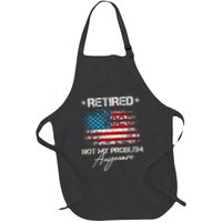 Vintage Retired 2025 Not My Problem Anymore American Flag Apron