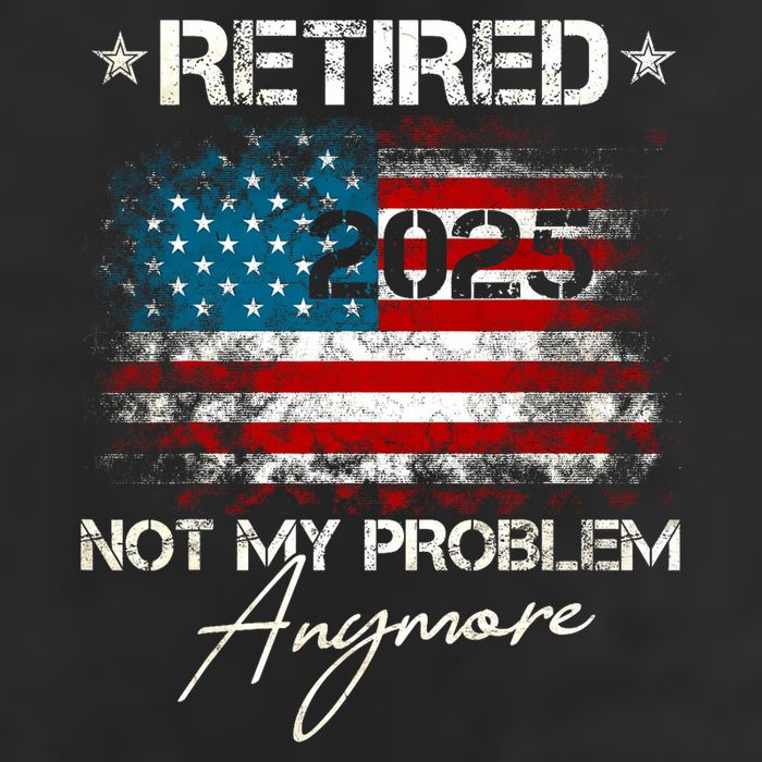 Vintage Retired 2025 Not My Problem Anymore American Flag Beanie