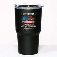Vintage Retired 2025 Not My Problem Anymore American Flag Tumbler