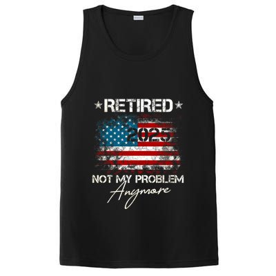 Vintage Retired 2025 Not My Problem Anymore American Flag PosiCharge Competitor Tank