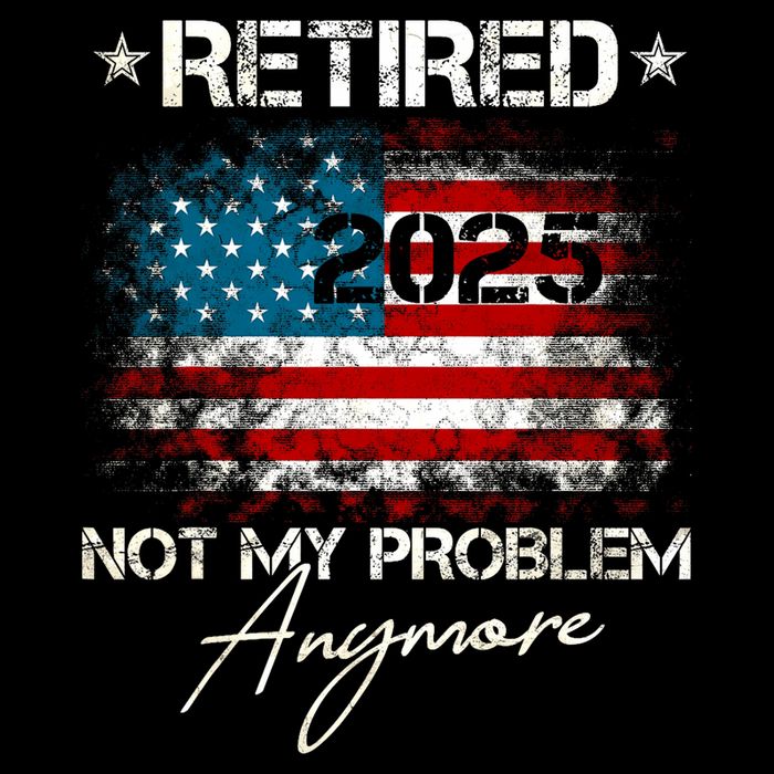 Vintage Retired 2025 Not My Problem Anymore American Flag Wool Snapback Cap