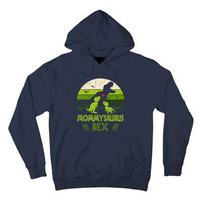 Vintage Retro 2 Mommysaurus Dinosaur Lover Gift Tall Hoodie