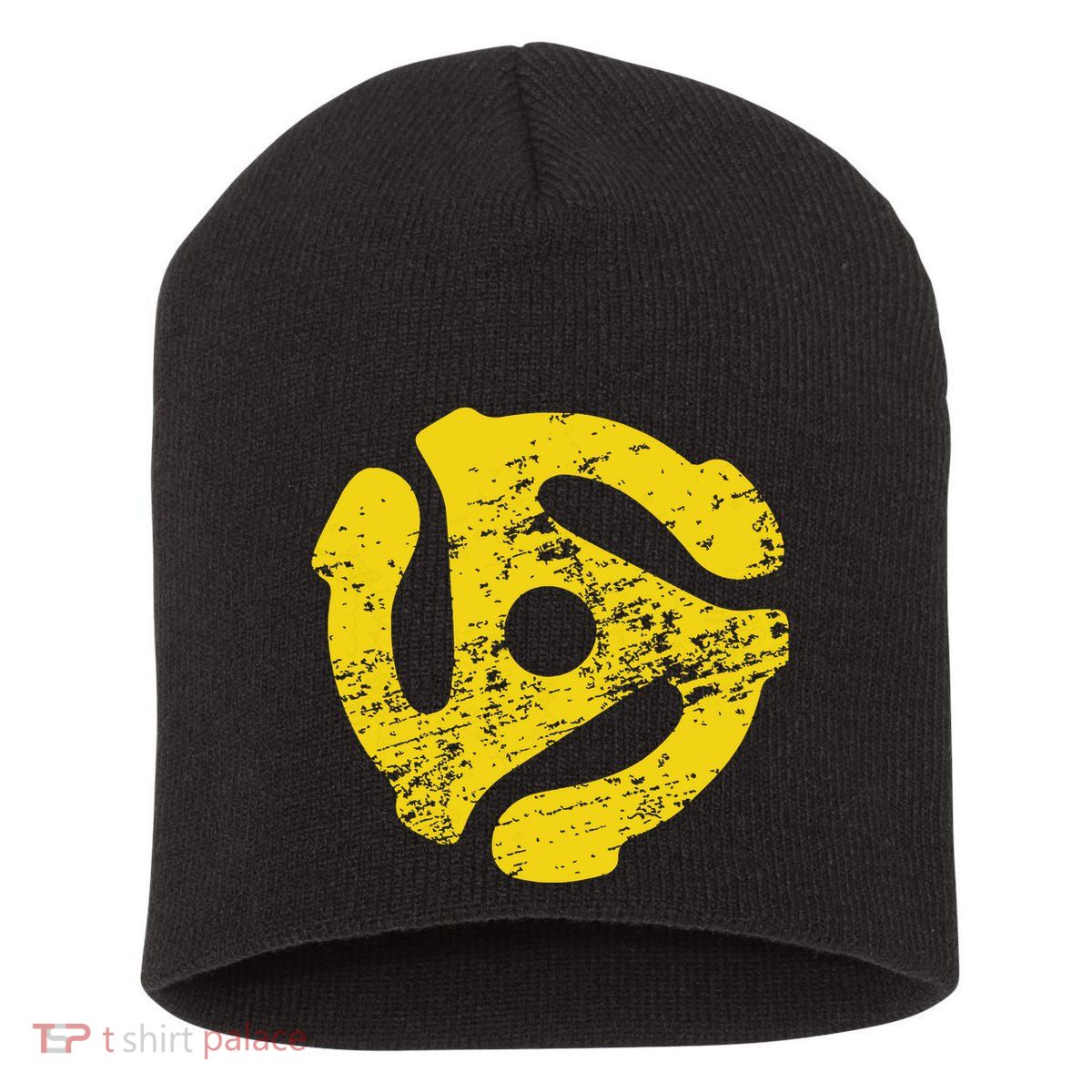 Vinyl Record 45 Rpm Spindle Adapter T Short Acrylic Beanie