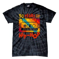 Vintage Retro 50th Anniversary Of Hip Hop 50 Years Of Hip Hop Old Music Gift Tie-Dye T-Shirt