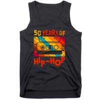 Vintage Retro 50th Anniversary Of Hip Hop 50 Years Of Hip Hop Old Music Gift Tank Top