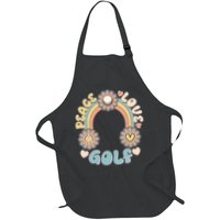 Vintage Retro 60s Peace Love Golf Apron