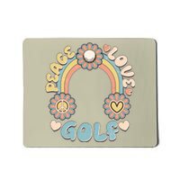 Vintage Retro 60s Peace Love Golf Mousepad